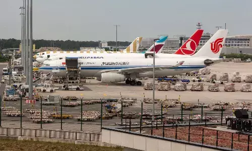 Air China Cargo A330-200 freighter parked at Frankfurt Airport on May 9, 2026 Air China Cargo A330-200 freighter parked at Frankfurt Airport on May 9, 2026