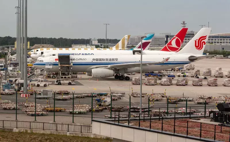 Air China Cargo A330-200 freighter parked at Frankfurt Airport on May 9, 2026 Air China Cargo A330-200 freighter parked at Frankfurt Airport on May 9, 2026