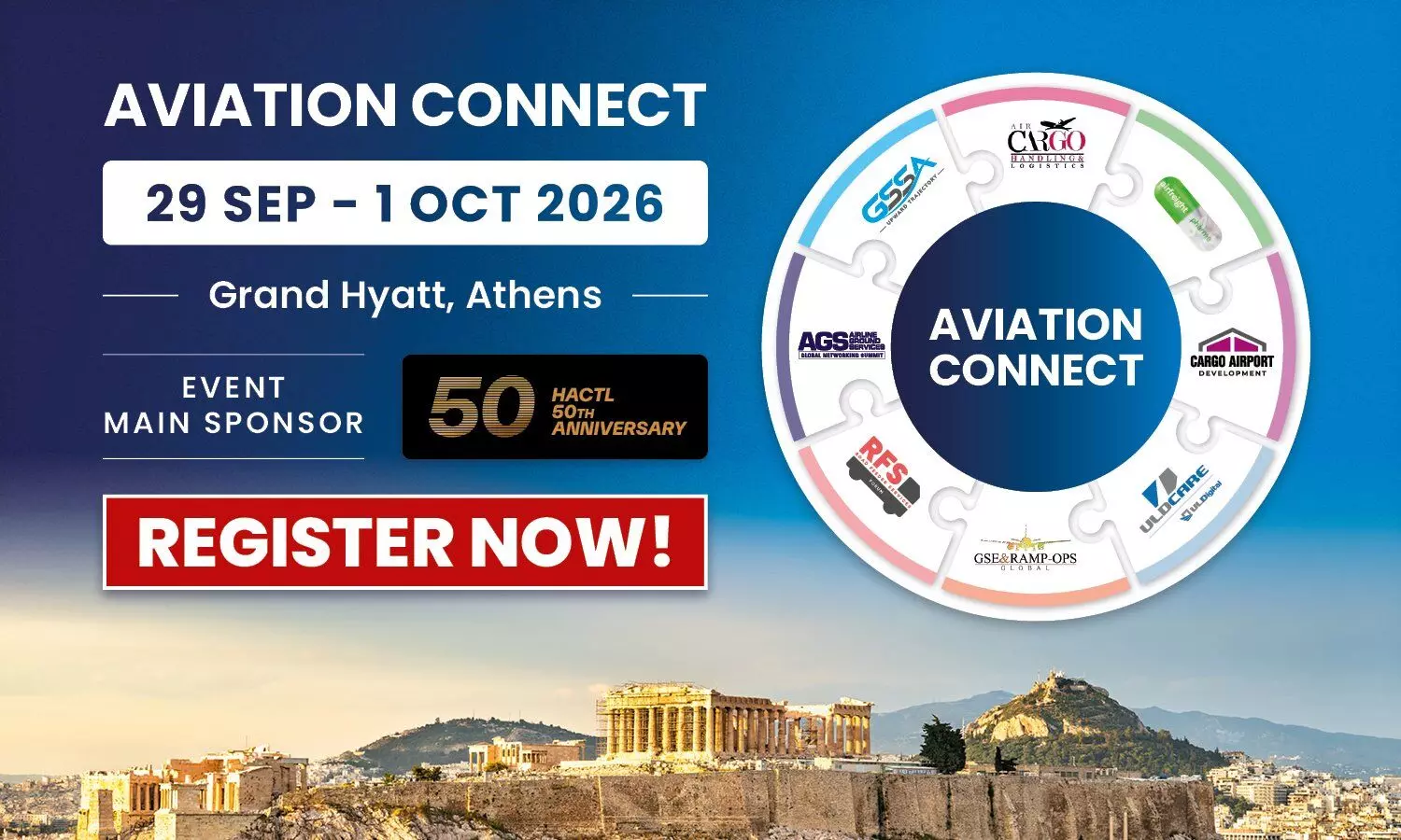 Aviation Connect 2026 | 29 Sept – 1 Oct | Grand Hyatt Athens, Greece
