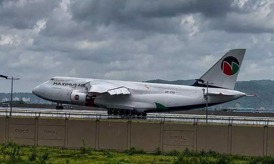 Maximus Airs Antonov An-124 lands at Navi Mumbai International Airport Maximus Airs Antonov An-124 lands at Navi Mumbai International Airport