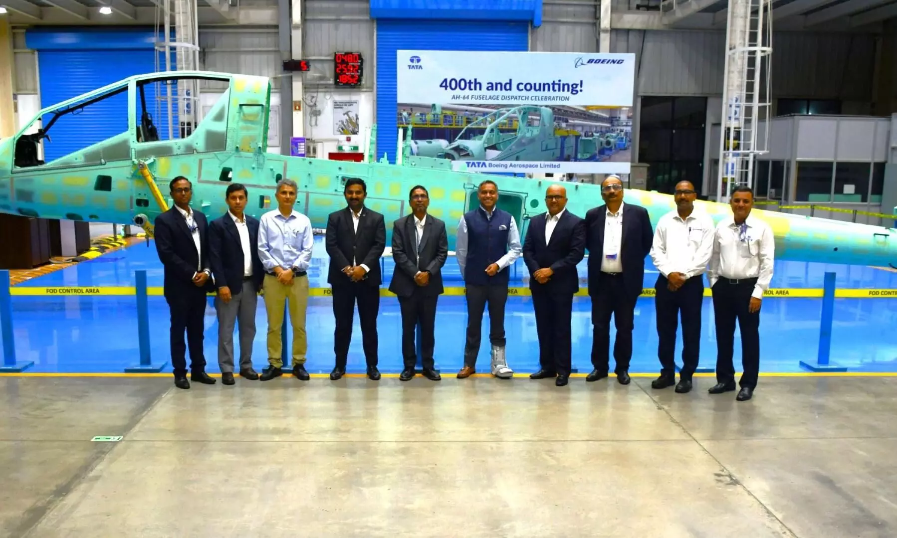Tata Boeing rolls out 400th Apache fuselage in India