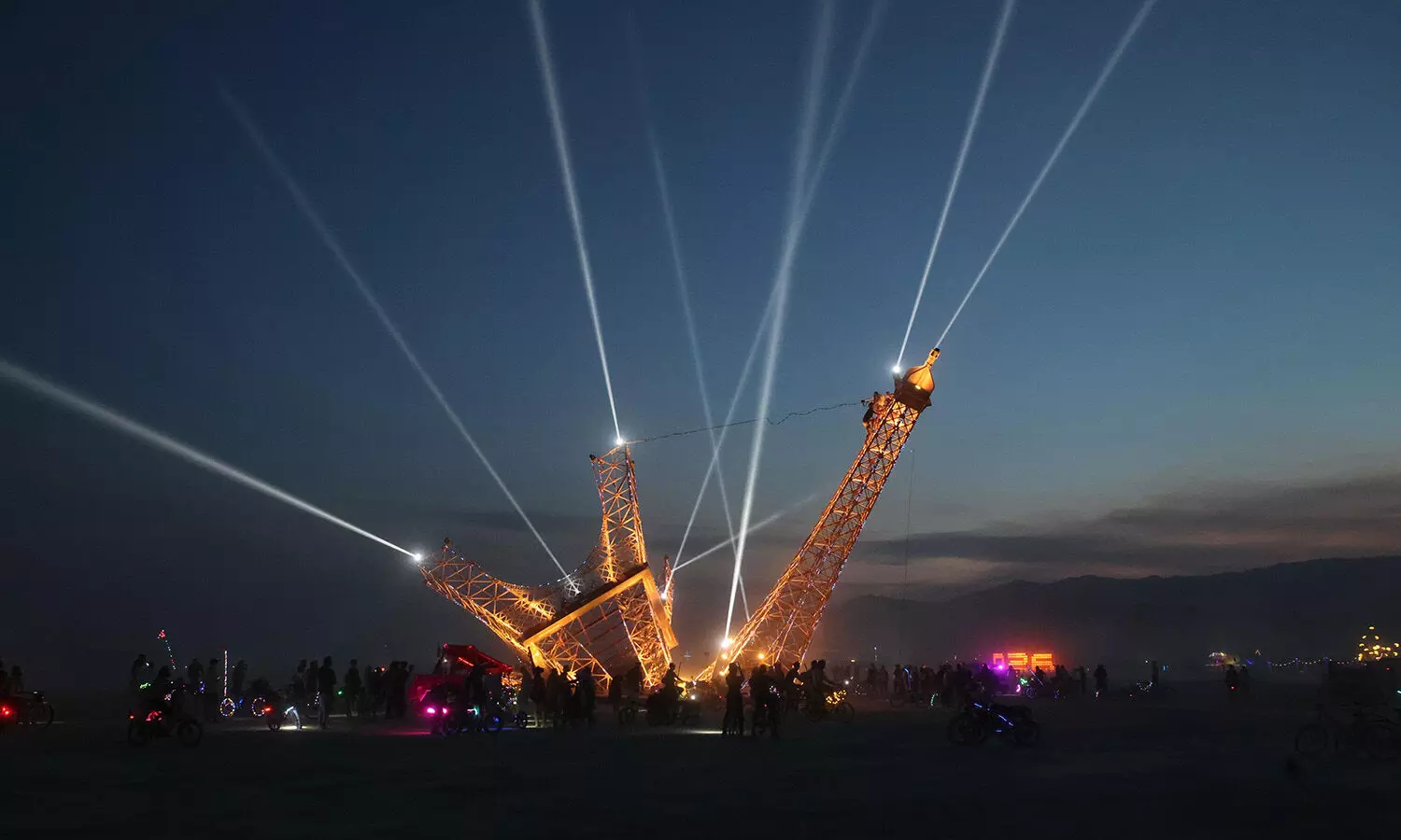 CEVA delivers 29-tonne fractured Eiffel artwork to Burning Man CEVA delivers 29-tonne fractured Eiffel artwork to Burning Man