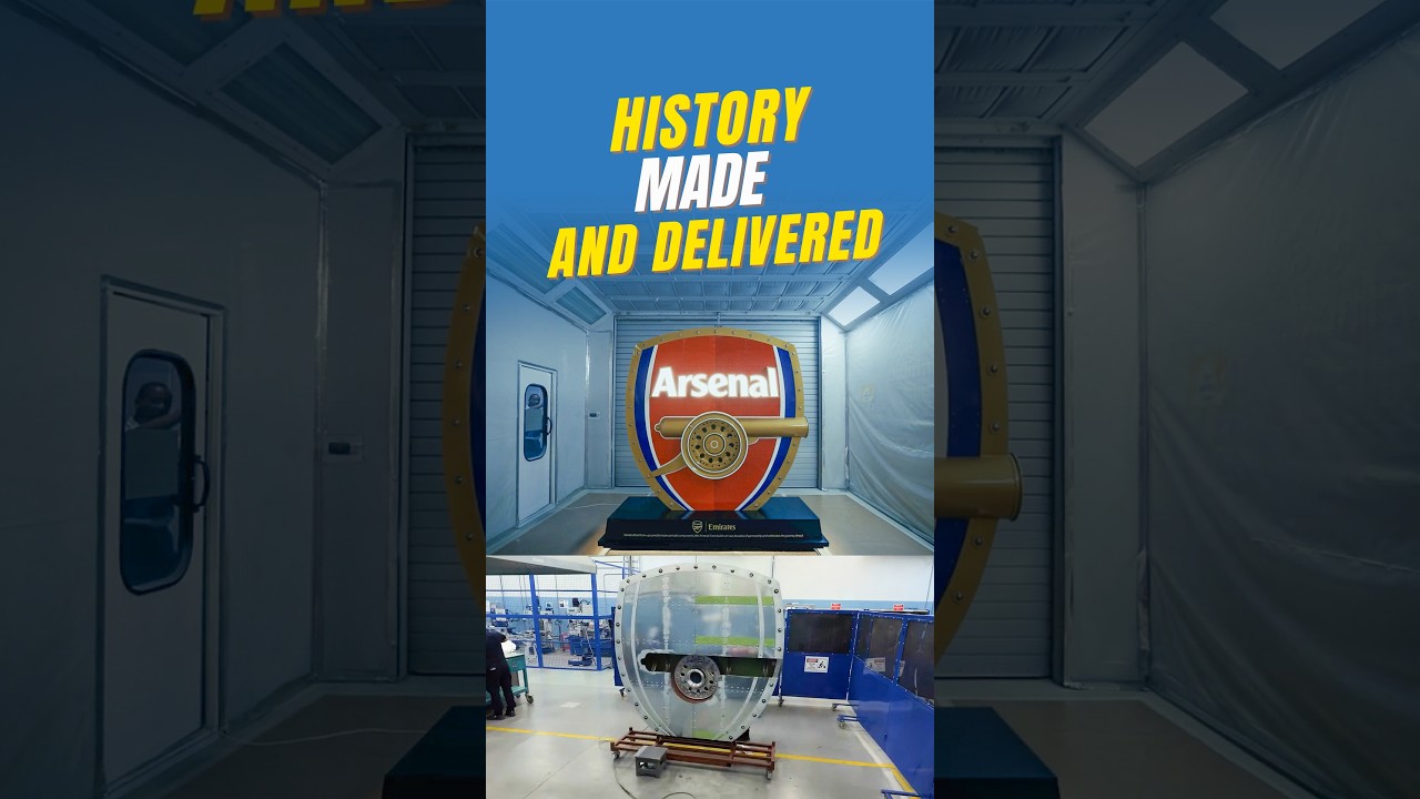 How Emirates used retired aircraft parts to rebuild Arsenal football club’s famous crest