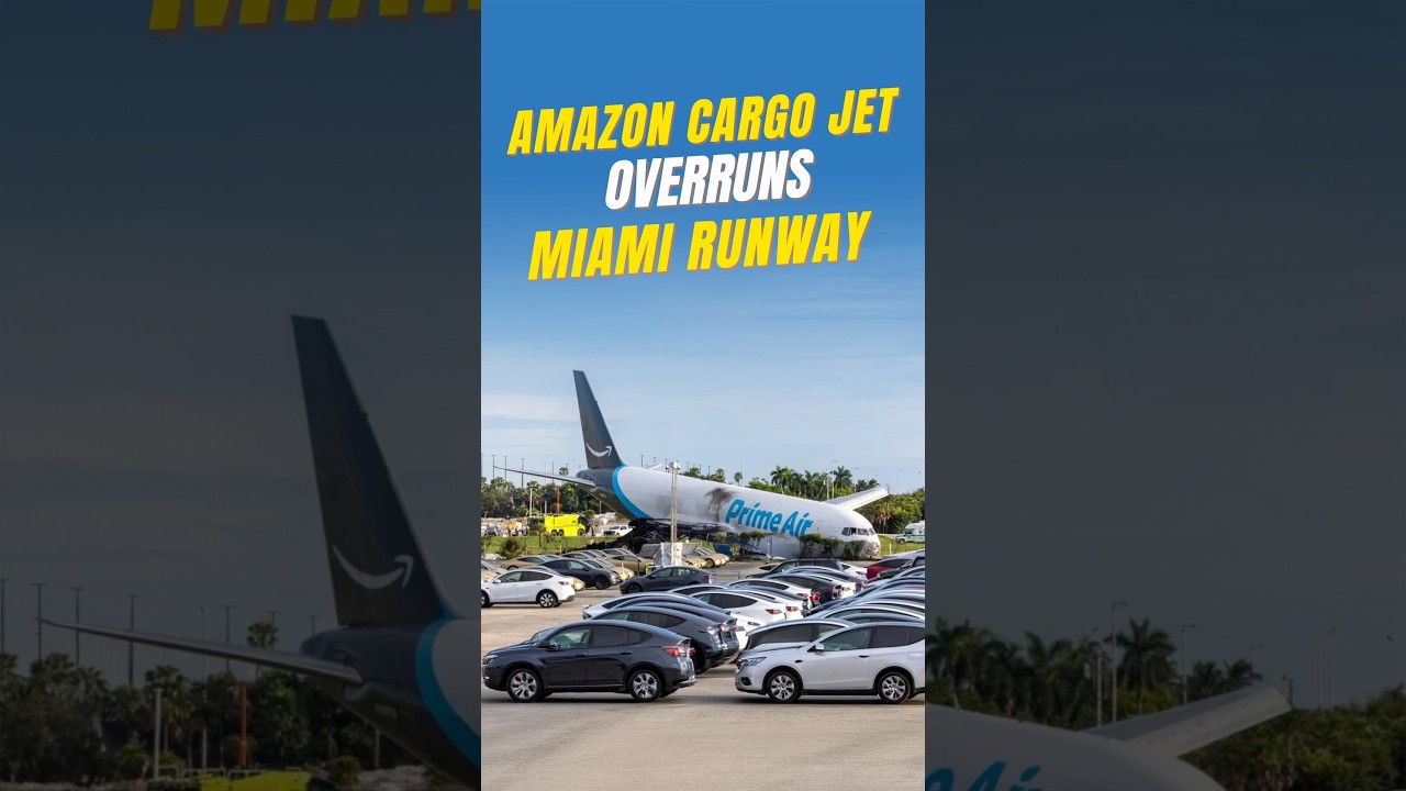 Amazon cargo jet overruns Miami runway, five dead