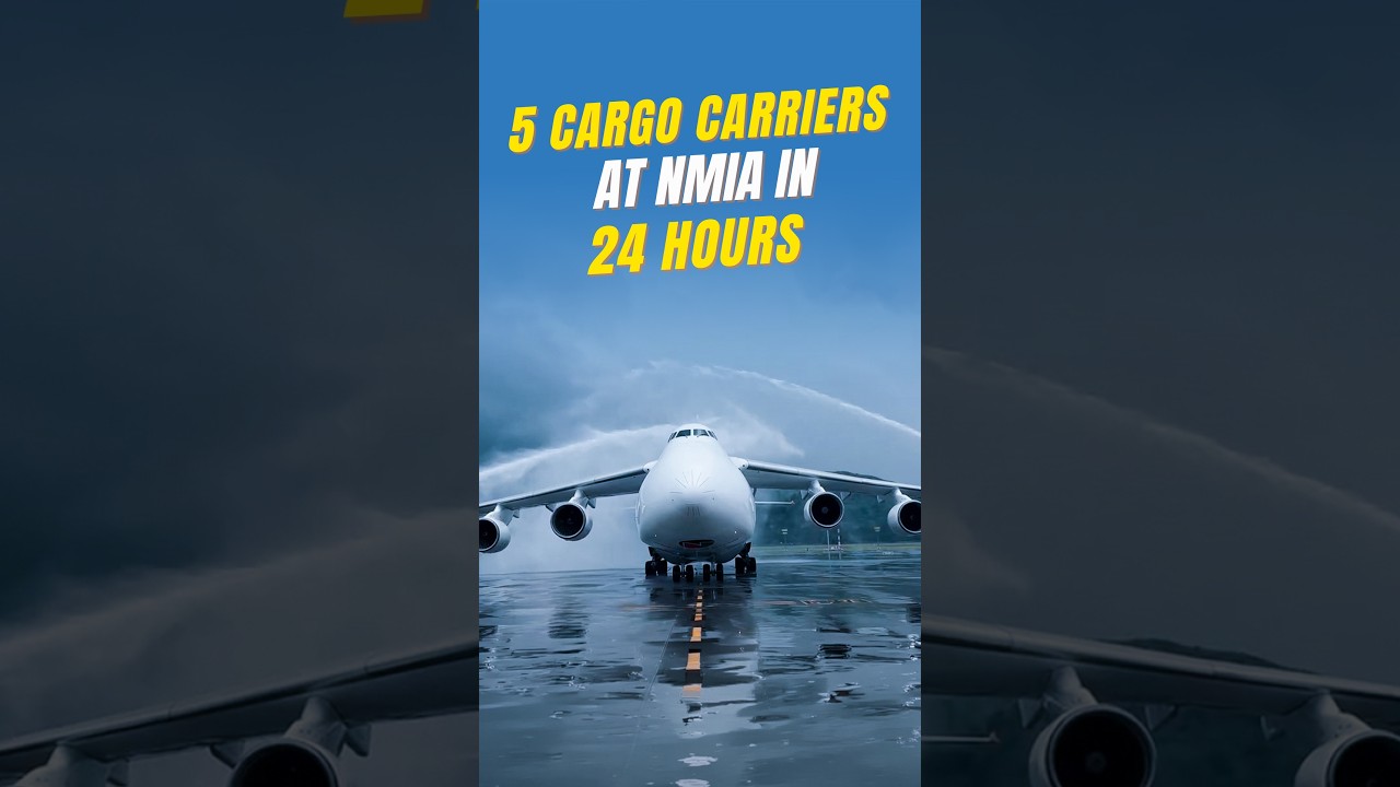 Antonov An-124 lands at NMIA! 5 cargo aircraft arrive in a single day