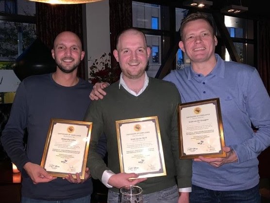 (L-R) Michel Sharoubim, sales manager, Lift Freight Services; Erwin van der Werff, operations, Lift Freight Services, and Erwin van der Genugten, regional manager – Europe, WCA, successfully completed the course in Amsterdam, the Netherlands. Logistics