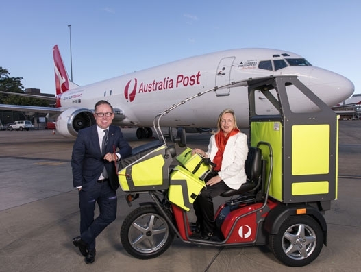 Christine Holgate, CEO and managing director, Australia Post and Alan Joyce, CEO, Qantas Group. Air Cargo