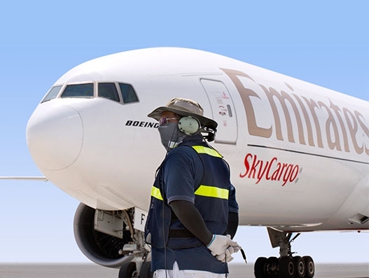 Emirates SkyCargo operates a fleet of 14 freighter aircraft- 13 Boeing 777Fs and one Boeing 747F Air Cargo