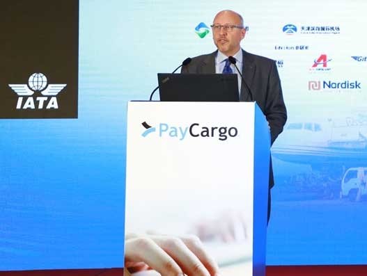 Glyn Hughes, global head of cargo, IATA makes his address on the global air cargo trends at the Summit. Air Cargo