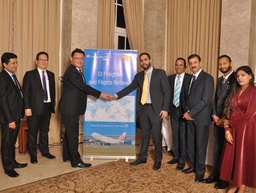 Daniel Liu, country general manager, China Airlines; and Prithviraj Singh Chug, director of Group Concorde at the launch in Mumbai with other team members. Aviation