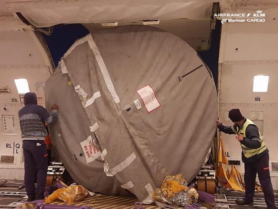 Air France KLM Martinair Cargo flew jet engine across Atlantic