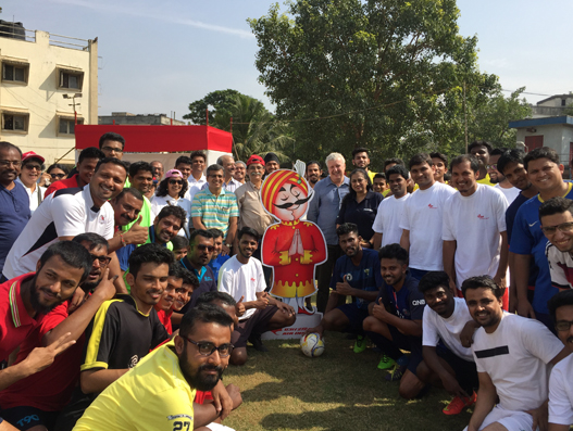 Air India promotes launch of Delhi-Madrid flight operations through football futsal