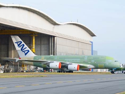 All Nippon Airways’ first A380 rolls out of final assembly line in Toulouse