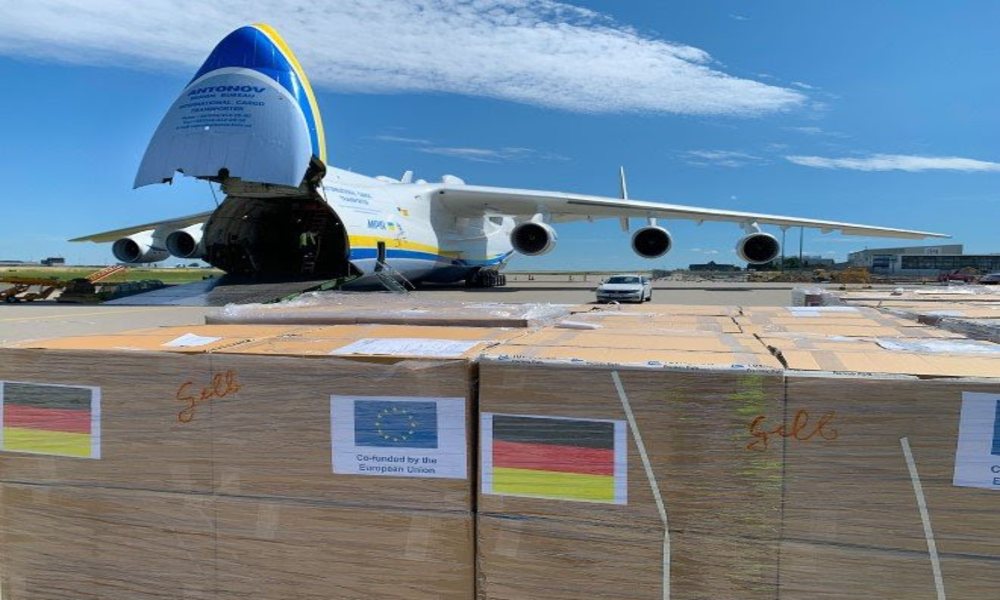 Antonov Airlines transported medical supplies from Germany to Namibia