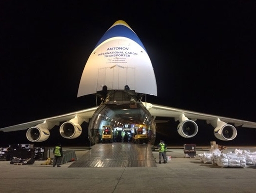Antonov Airlines flies relief aid to Mozambique