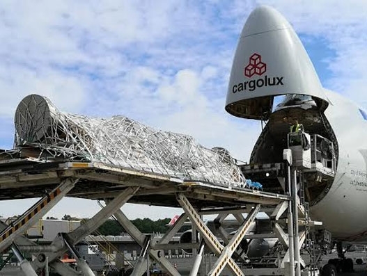 Cargolux flies 43 metric tonne shaft from Luxembourg to China