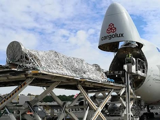 Cargolux flies 43 metric tonne shaft from Luxembourg to China Cargolux flies 43 metric tonne shaft from Luxembourg to China
