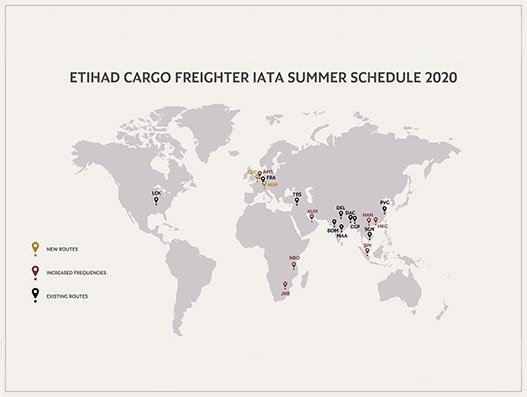 Etihad Cargo increases freighter frequencies across key markets