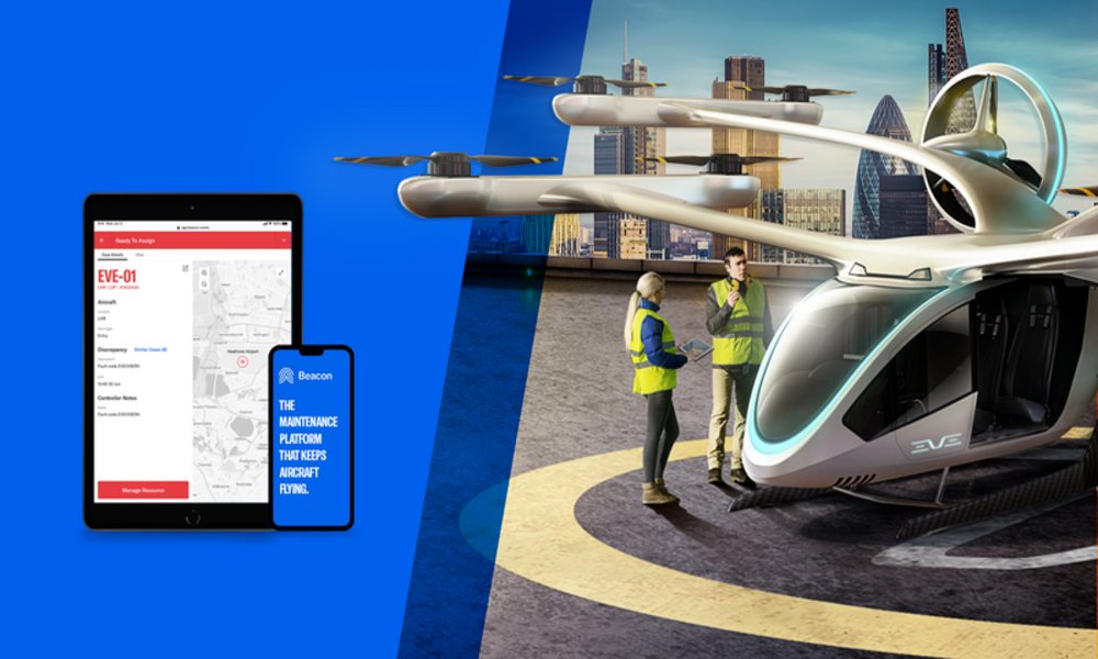Eve Urban Air Mobility to utilise Beacon’s maintenance platform Eve Urban Air Mobility to utilise Beacon’s maintenance platform