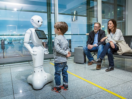 Munich Airport, Lufthansa starts trial test of humanoid lady robot