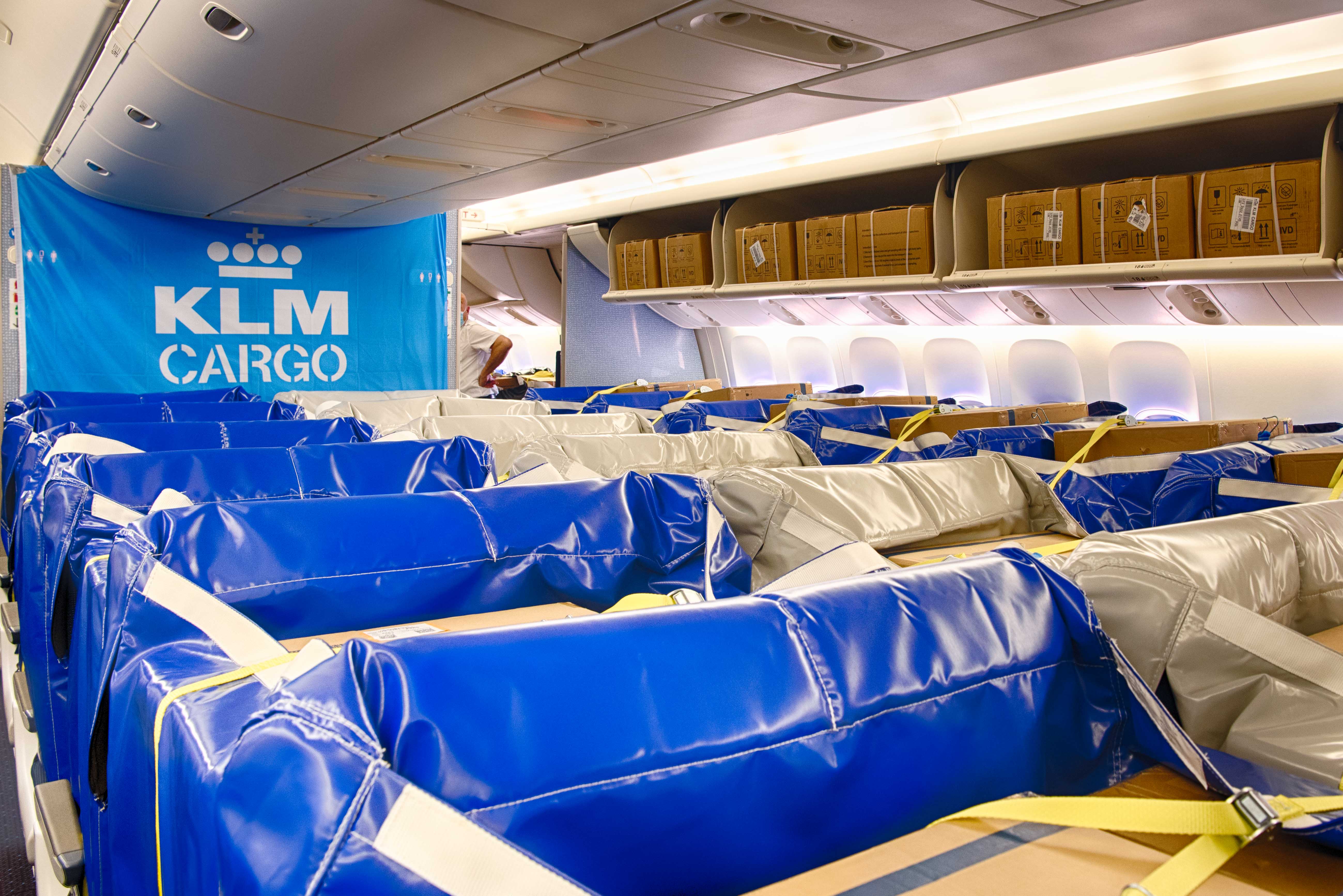 KLM Cargo introduces cargo seat bag for its cargo in cabin flights