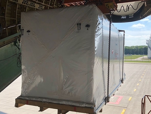 Volga-Dnepr transports massive bottle-filling equipment from Munich to Entebbe Volga-Dnepr transports massive bottle-filling equipment from Munich to Entebbe