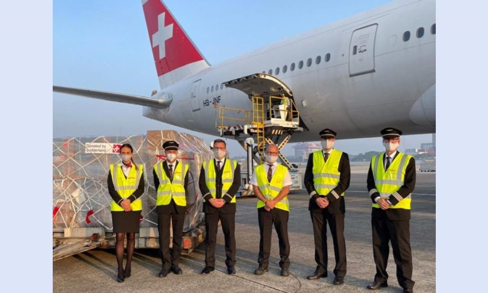 Swiss WorldCargo carried out five flights to support humanitarian aid Swiss WorldCargo carried out five flights to support humanitarian aid