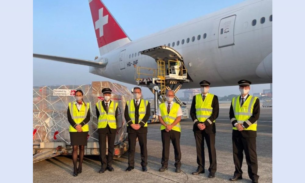 Swiss WorldCargo carried out five flights to support humanitarian aid