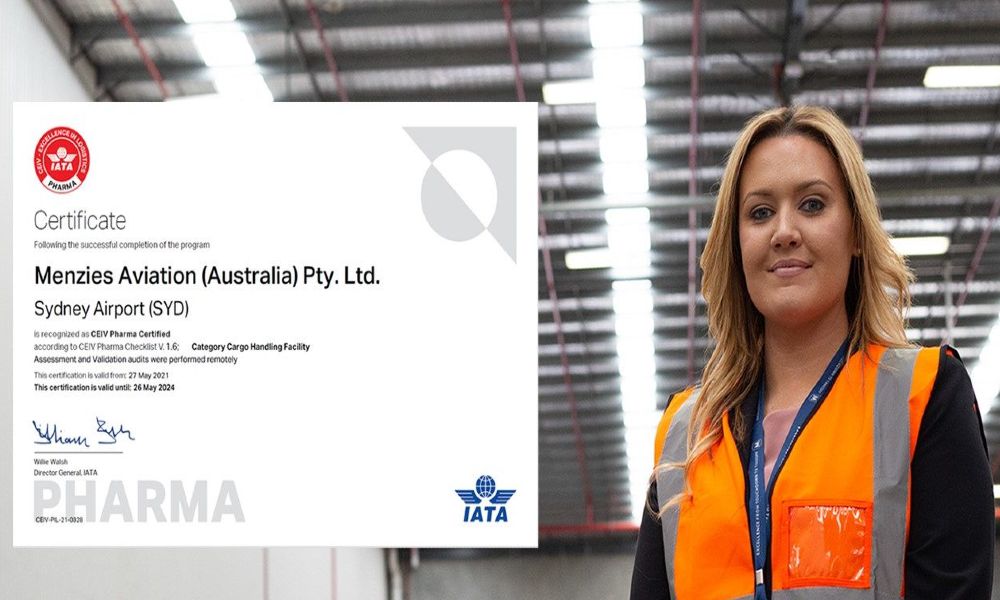 Menzies Cargo Sydney receives IATA CEIV Pharma accreditation