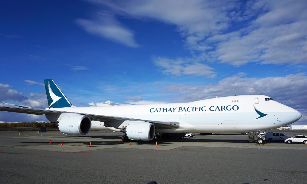 Cargo carried by Cathay Pacific increased 20 percent YoY in September