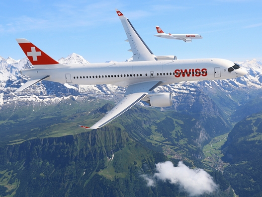 SWISS takes delivery of its first CS300 aircraft from Bombardier