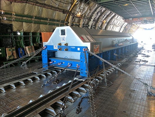 Siemens entrusts Volga-Dnepr with the transportation of 57-tonne generator rotor to Kuwait Siemens entrusts Volga-Dnepr with the transportation of 57-tonne generator rotor to Kuwait