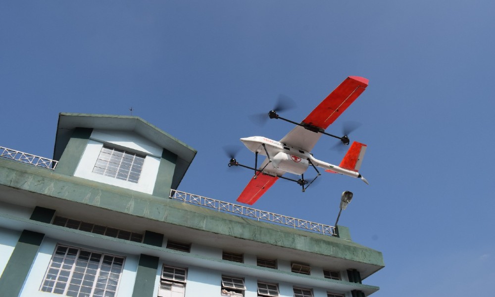 TechEagle delivers medicine via Hybrid e-VTOL Drone in Meghalaya