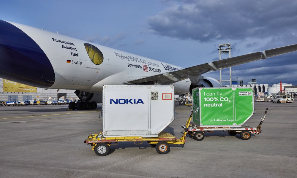 DB Schenker, Lufthansa Cargo extend CO2-free freighter flights; Nokia join forces