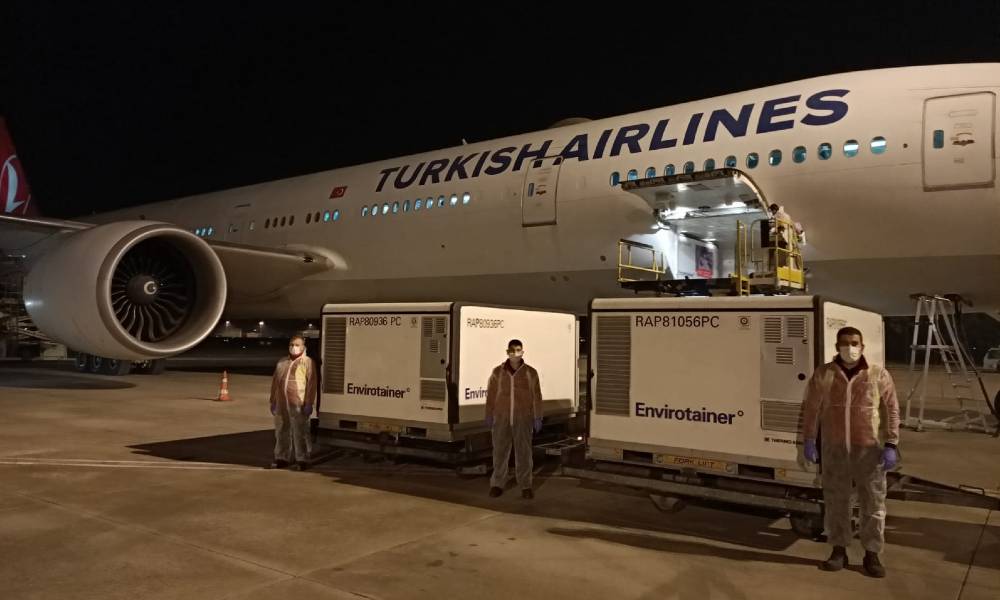 Turkish Cargo carries Covid-19 vaccine shipments from China to Turkey Turkish Cargo carries Covid-19 vaccine shipments from China to Turkey