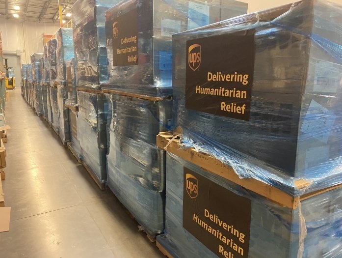 UPS humanitarian flight delegated to transport medical supplies to China