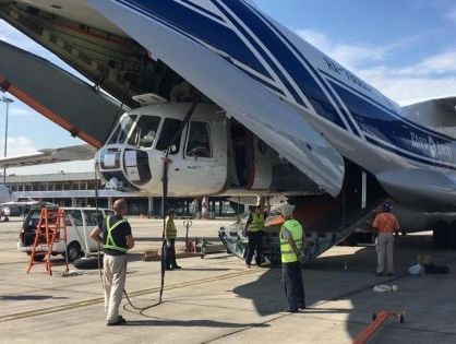 Volga-Dnepr delivers two Mi-8 helicopters for fire-fighting in Malaysia Volga-Dnepr delivers two Mi-8 helicopters for fire-fighting in Malaysia