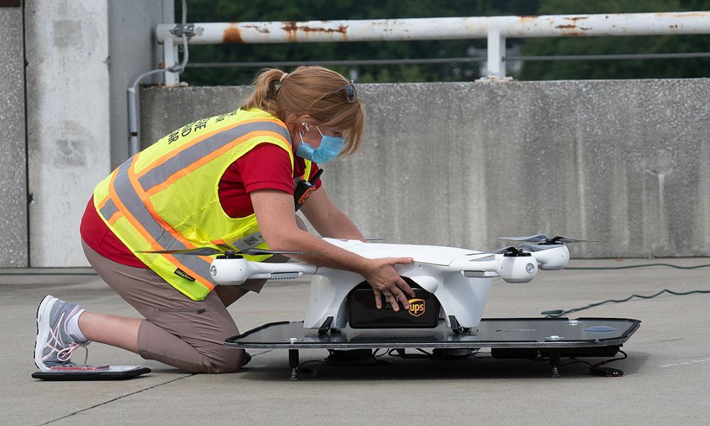 UPS Flight Forward delivers COVID -19 vaccine to Atrium Health Wake Forest Baptist