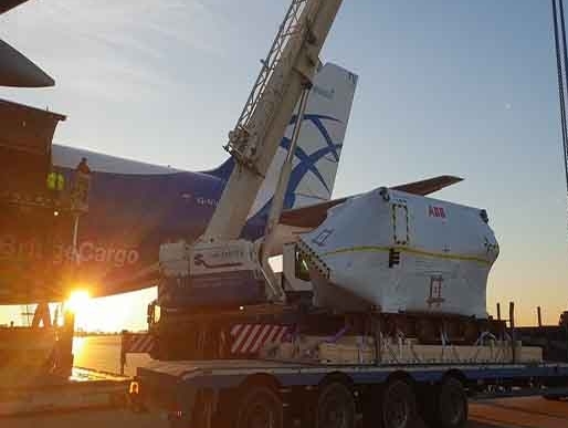 Oversized motor shipment moves to Shanghai aboard ABC Airlines Oversized motor shipment moves to Shanghai aboard ABC Airlines