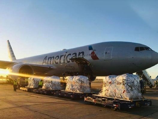 American delivers a record 115,000 pounds of seeds to US