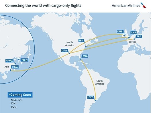 American ups weekly cargo capacity to 5.5 million pounds