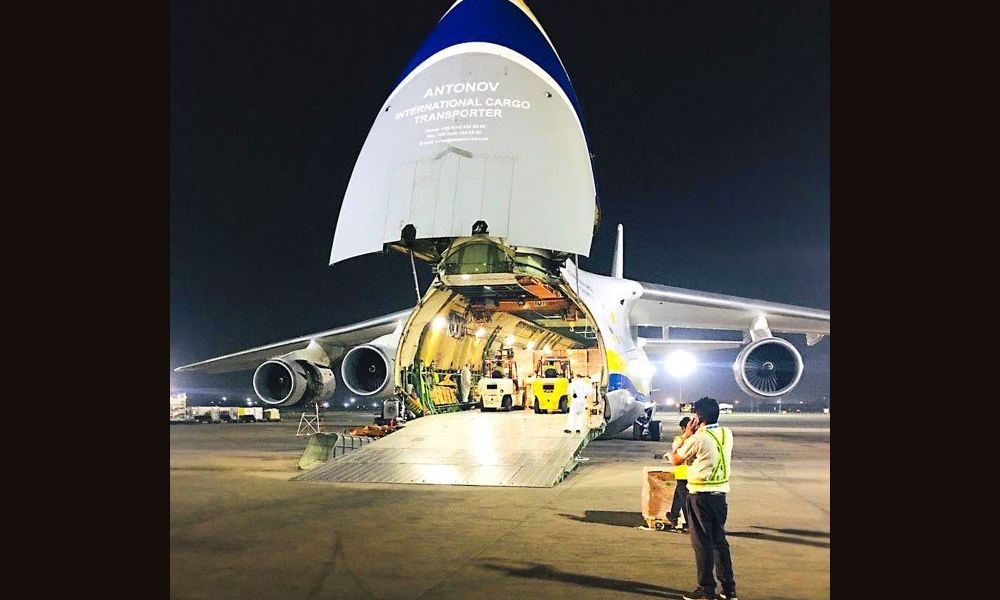 Antonov Airlines transports 70 tonnes of medical equipment from Israel to India