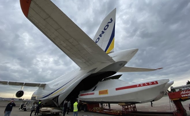 Antonov Airlines transports three racing yachts for 36th Americas Cup Antonov Airlines transports three racing yachts for 36th Americas Cup