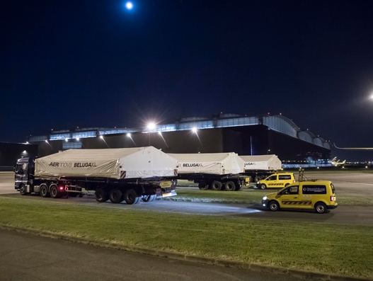 Airbus’ next generation cargo aircraft BelugaXL hits the road