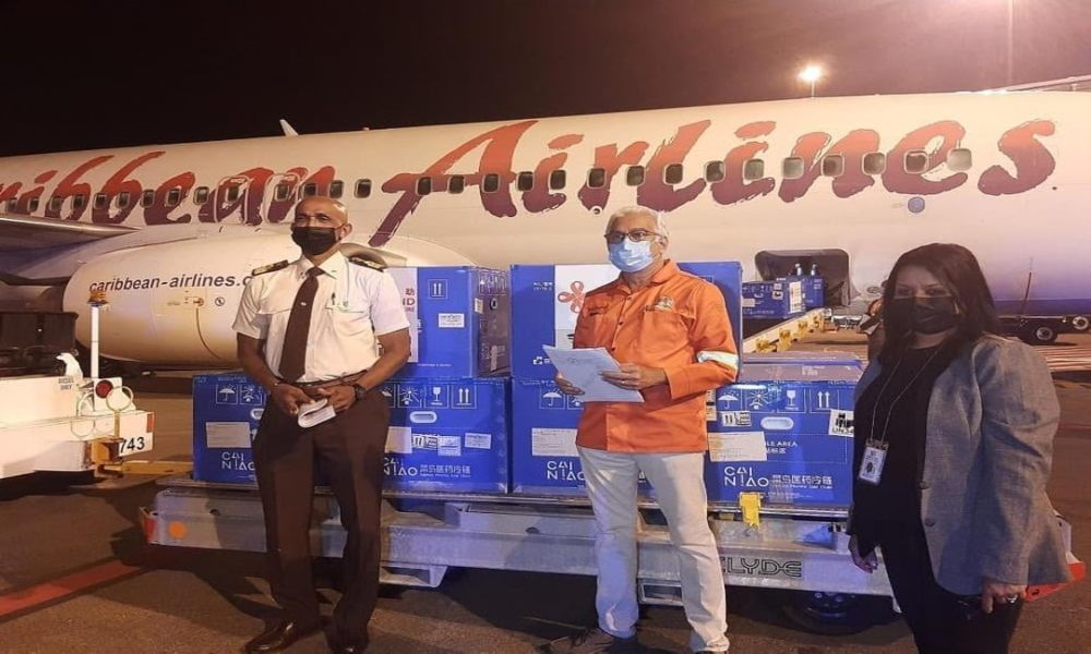 Caribbean Airlines delivers 100,000 doses of Sinopharm vaccines to Trinidad and Tobago