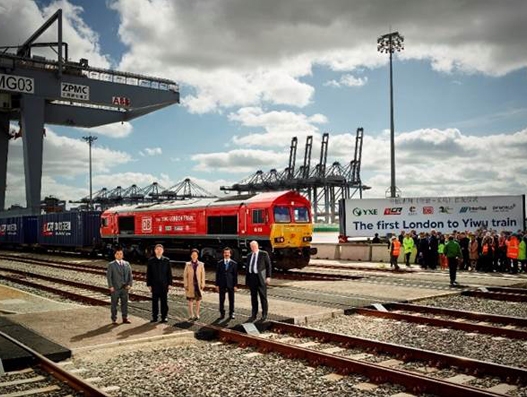 First freight train to China departs UK