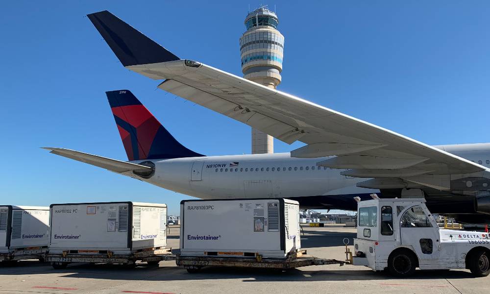 Delta Cargo delivers Covid-19 vaccine shipments from Detroit to Atlanta, San Francisco