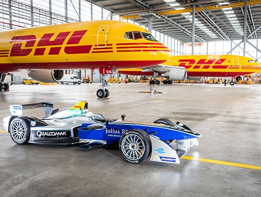 DHL delivers all-electric Formula E racing cars to New York city