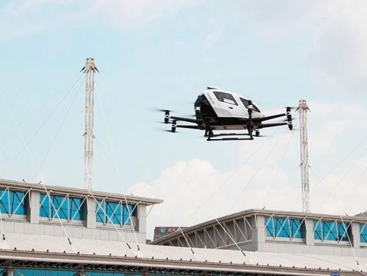 EHang performs demo flight of its autonomous aerial vehicle in Jilin, China