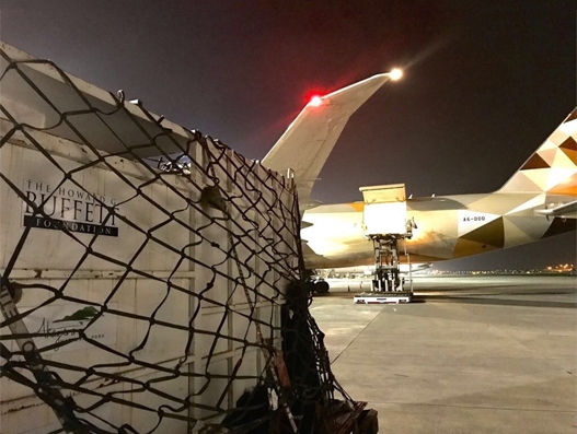 Etihad Cargo and Intradco Global help bring endangered rhinos to their home in Rwanda Etihad Cargo and Intradco Global help bring endangered rhinos to their home in Rwanda